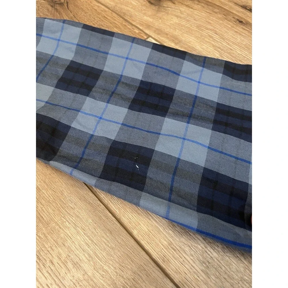 The North Face Blue Plaid Pearl Snap Flannel Button Up Shirt Men's Large Outdoor